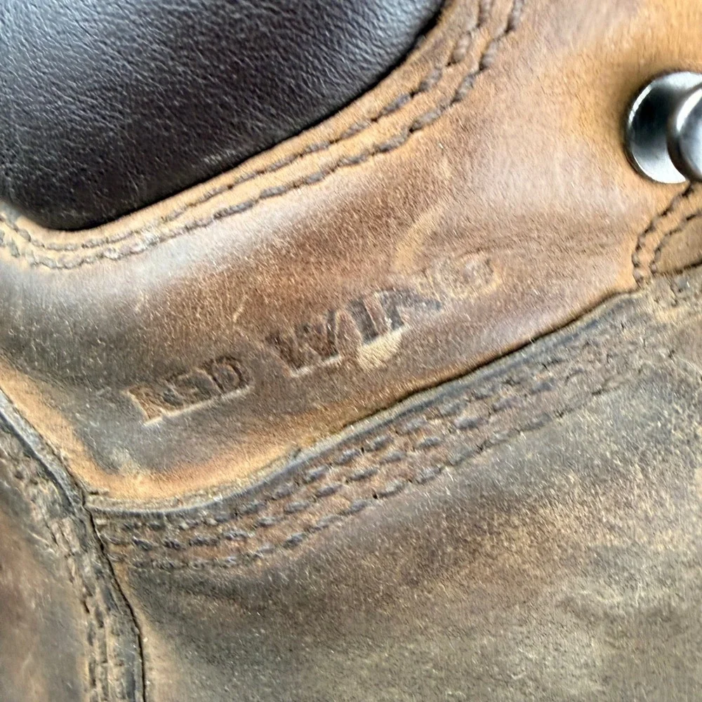 Red Wing‎ Shoes King Toe Mens 10 Work Boots Brown Leather Lace Up Steel Toe
